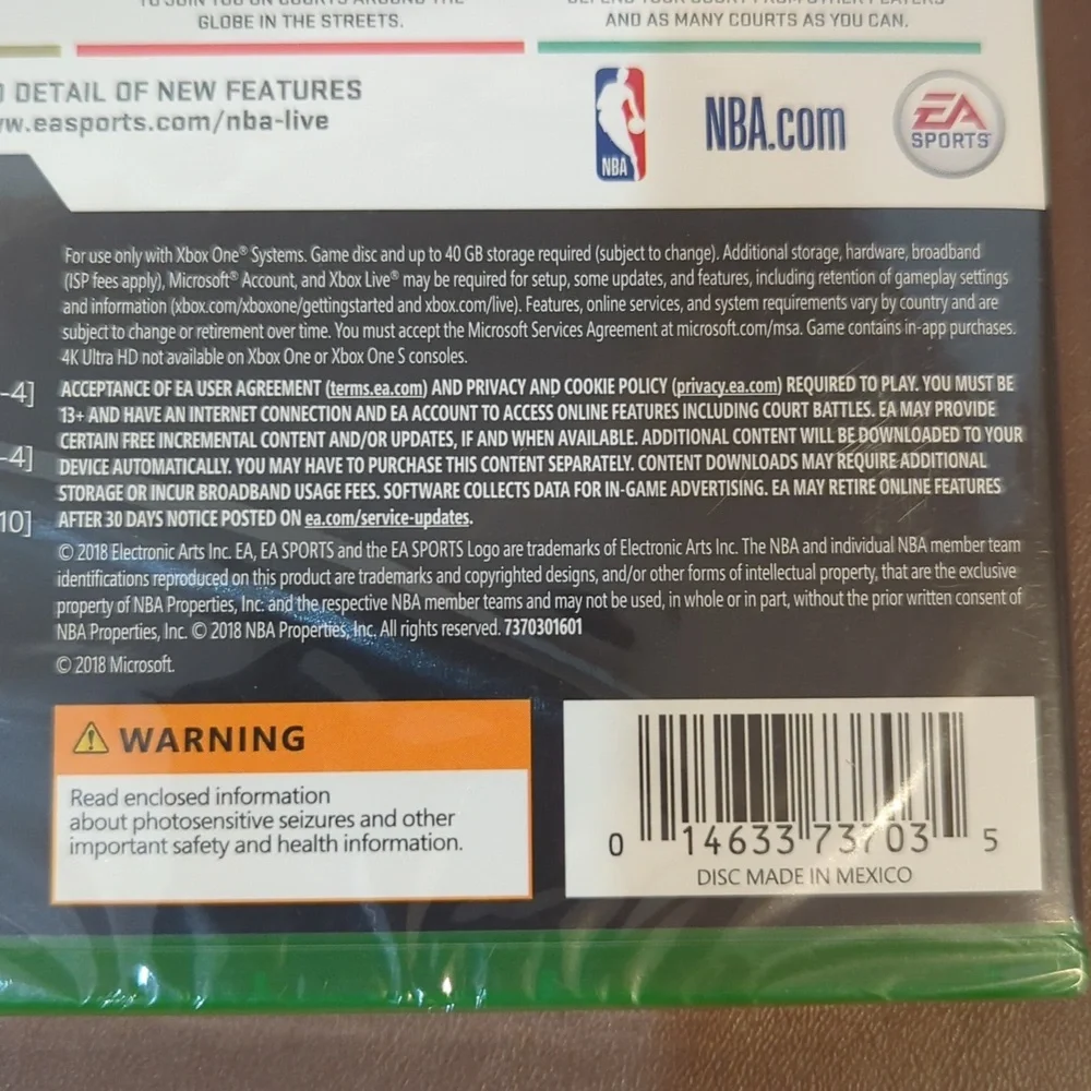 New Xbox one the one edition NBA Live 19 EA sports game 4k ultra hd NEW
